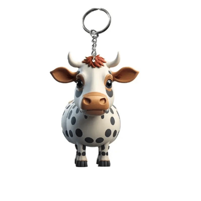 Acrylic Cow Highland Cow Keychains