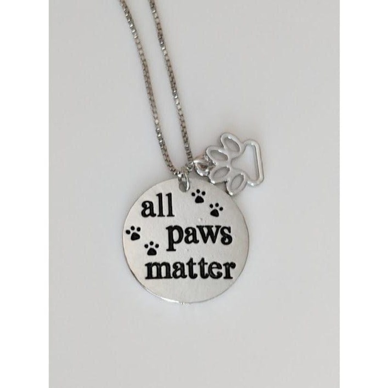 All Paws Matter Pet Lover's Stainless Steel 18" Necklace