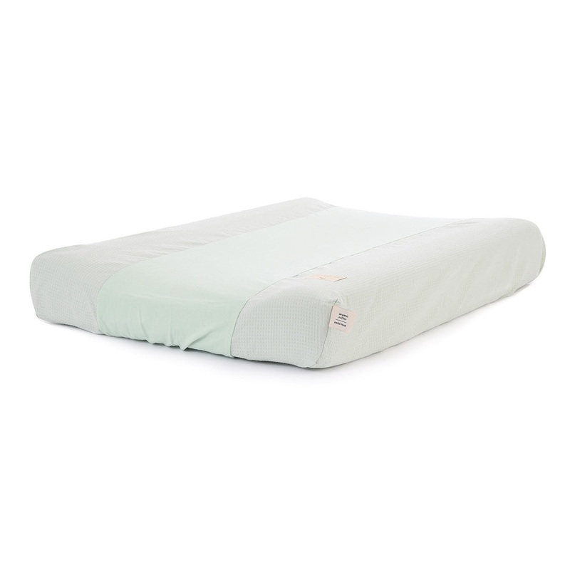 nobodinoz Calma Honeycomb Changing Cover Aqua with Changing Mat White (0106120)