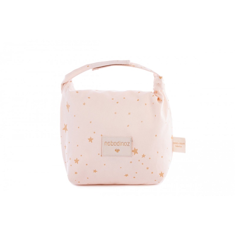 nobodinoz Cool Eco Lunch Bag Gold Stella/Dream Pink