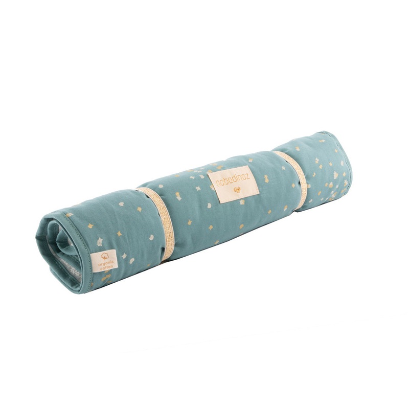 nobodinoz Nomad Changing Pad Gold Confetti/Magic Green
