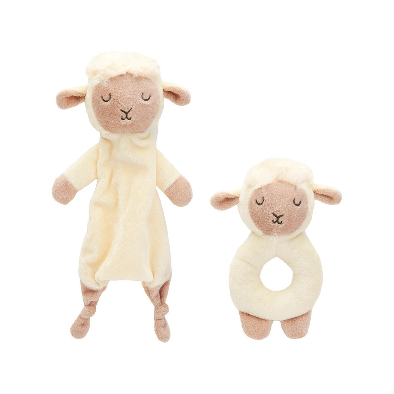 RJB Stone Baa Baa Lamb Comforter & Rattle
