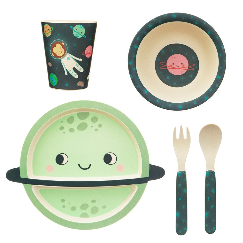 RJB Stone Space Explorer Bamboo Tableware Set