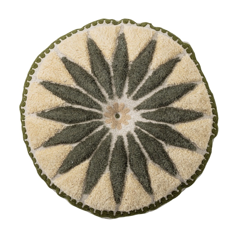 Bloomingville Wool Cushion Green