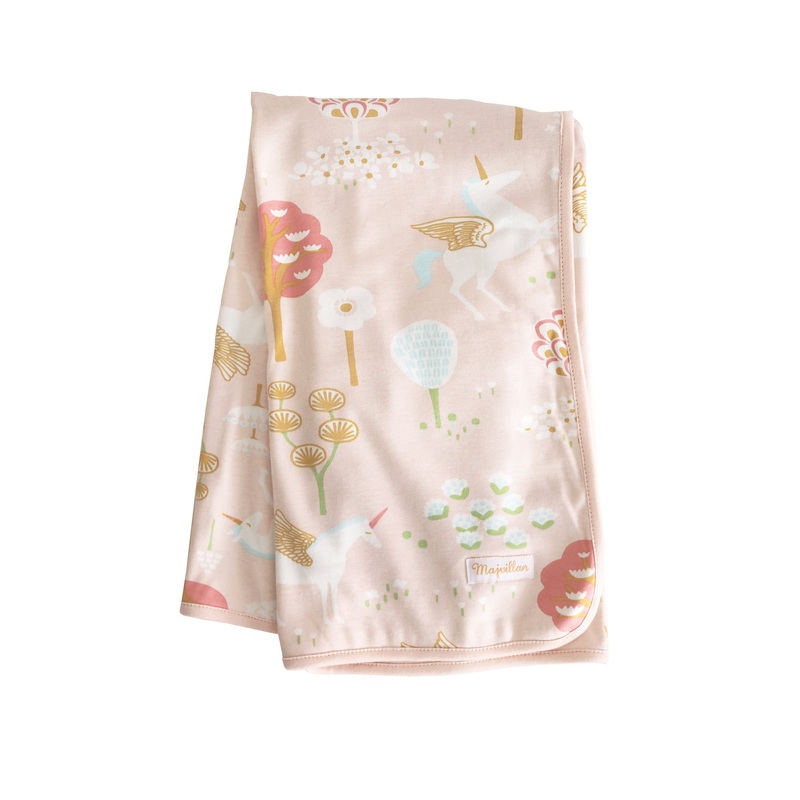Majvillan Jersey Blanket True Unicorns Pink