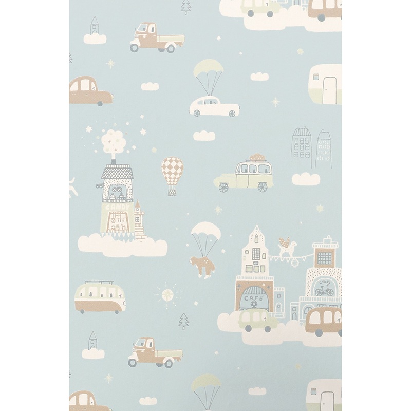 Majvillan Wallpaper Above The Clouds Soft Blue (Pre-Order; Est. Delivery in 2-3 Weeks)