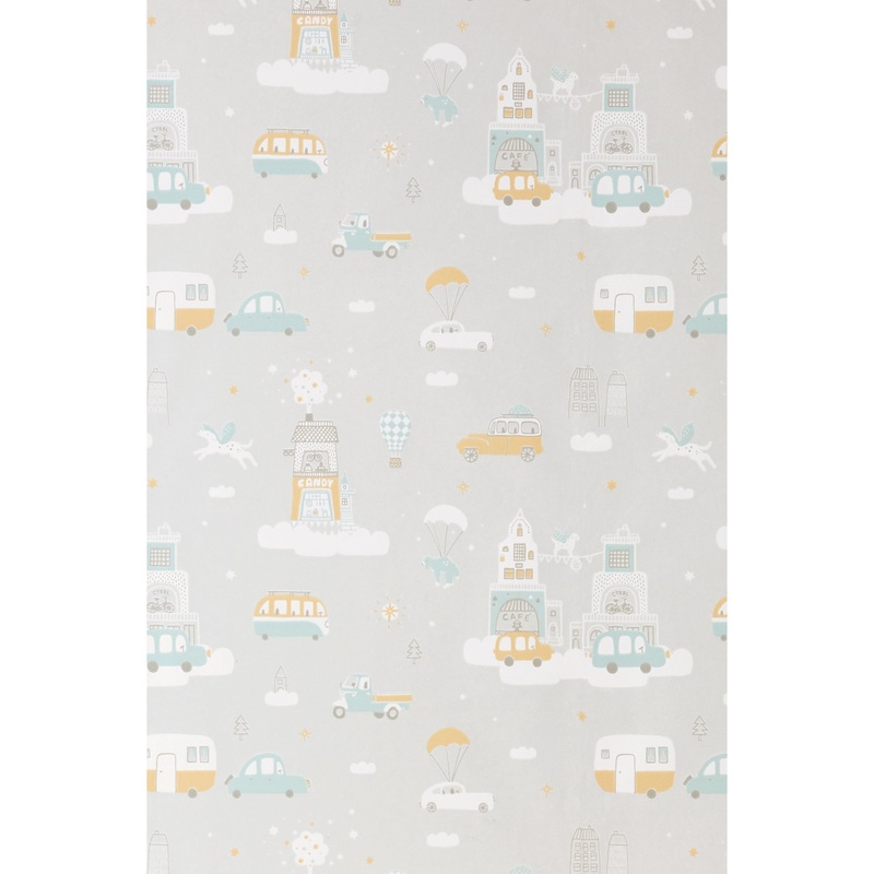 Majvillan Wallpaper Above The Clouds Soft Grey (Pre-Order; Est. Delivery in 2-3 Weeks)