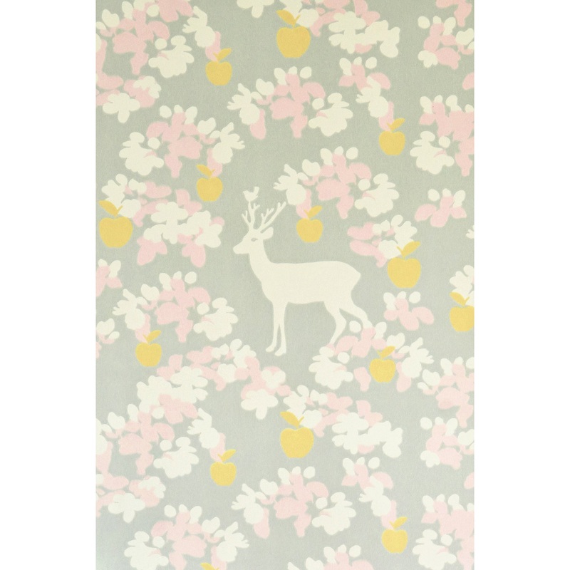 Majvillan Wallpaper Apple Garden Grey (Pre-Order; Est. Delivery in 2-3 Weeks)