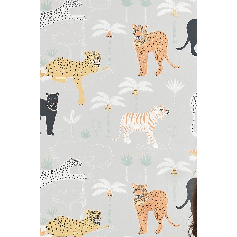 Majvillan Wallpaper Black Panther Light Grey (Pre-Order; Est. Delivery in 2-3 Weeks)