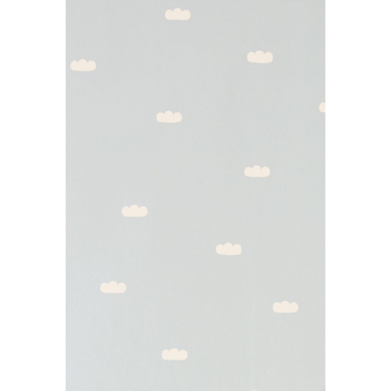 Majvillan Wallpaper Dreamy Clouds Dusty Blue (Pre-Order; Est. Delivery in 2-3 Weeks)