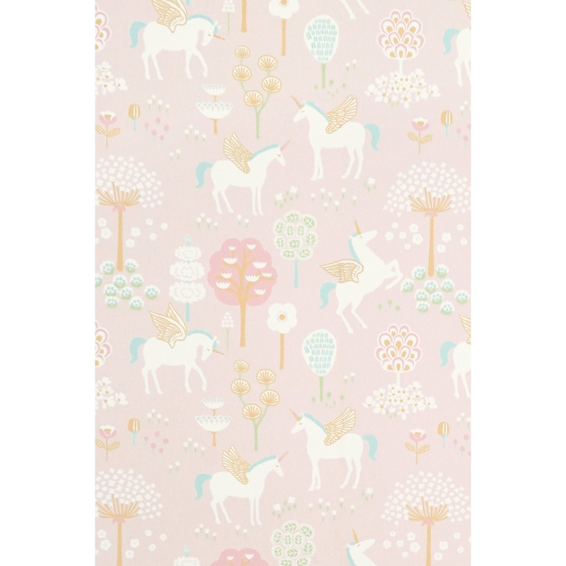 Majvillan Wallpaper True Unicorns Pink (Pre-Order; Est. Delivery in 2-3 Weeks)