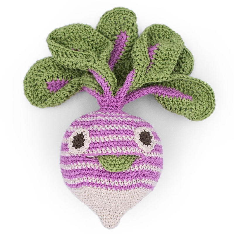 MyuM Ren Big Striped Turnip Rattle