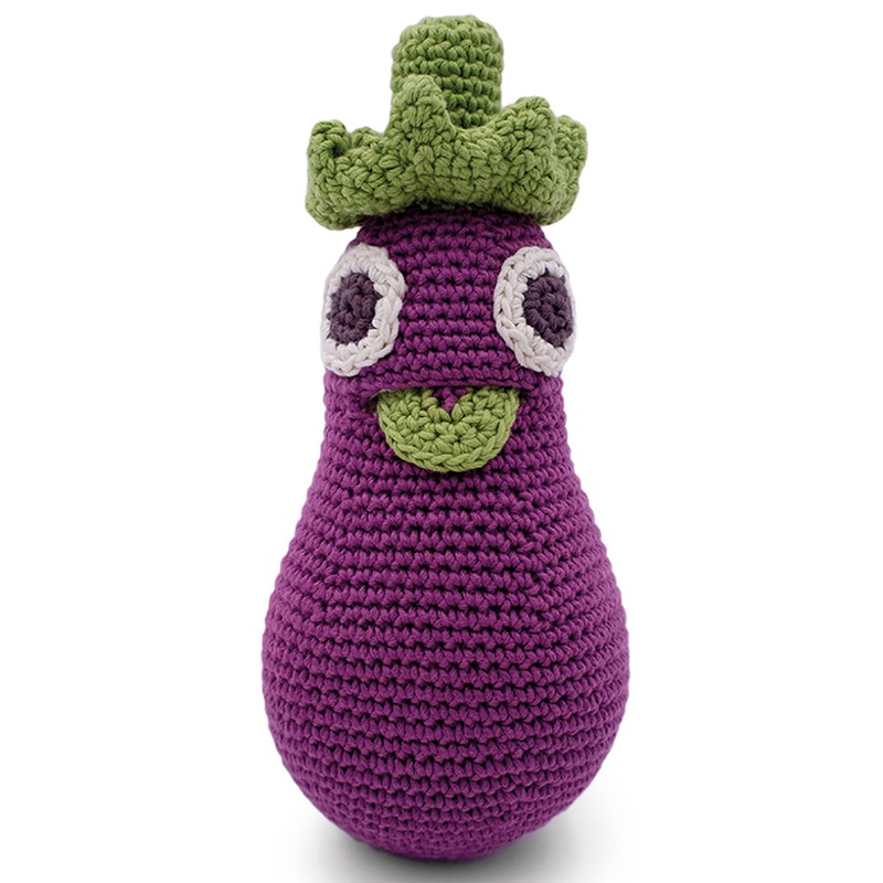 MyuM Rgine Eggplant Rattle