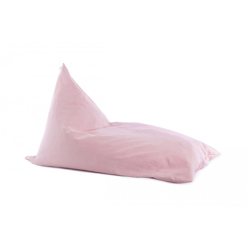 nobodinoz Beanbag Essaouira White Bubble/Misty Pink