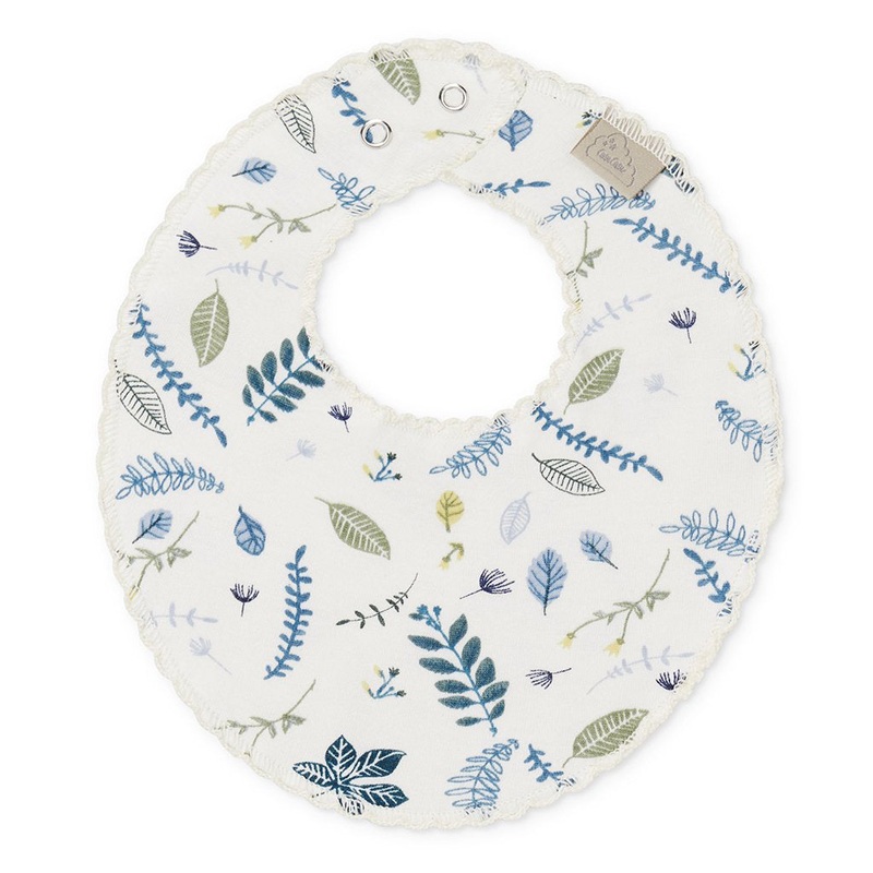 Cam Cam Copenhagen Bib Teething Jersey Pressed Leaves Blue