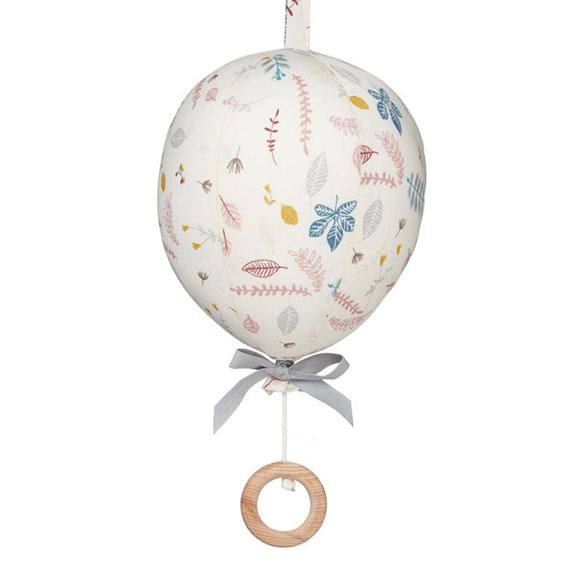 Cam Cam Copenhagen Music Mobile Balloon w/ Velcrop Loop Pressed Leaves Rose