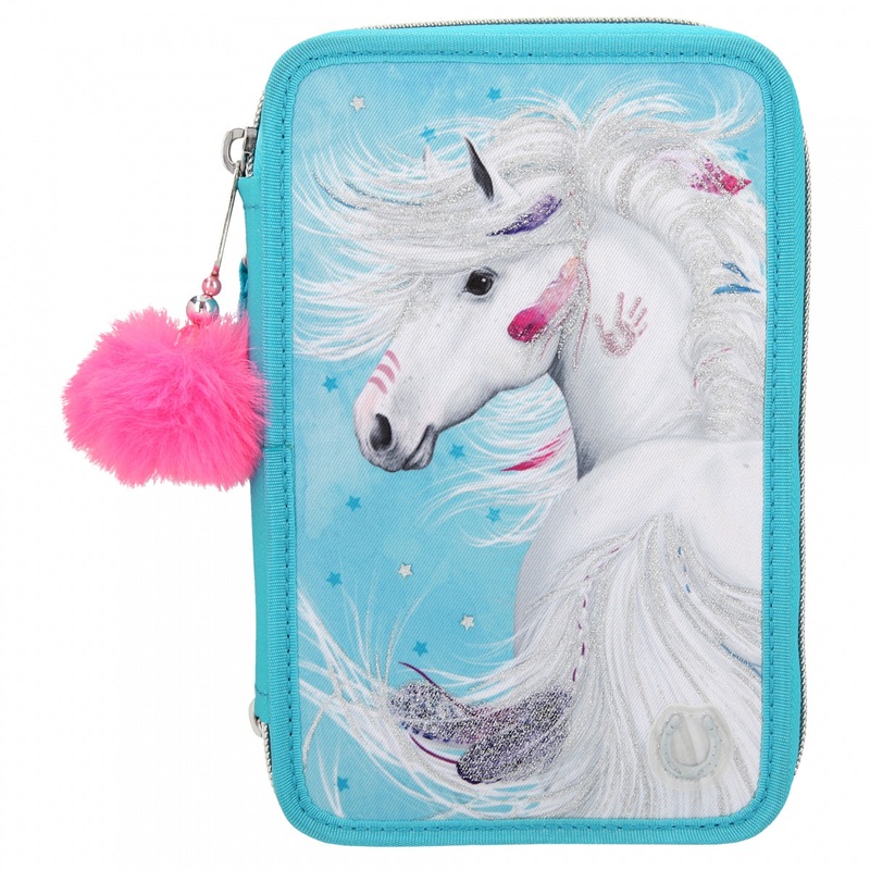 Depesche Miss Melody Triple Pencil Case with LED Turquoise