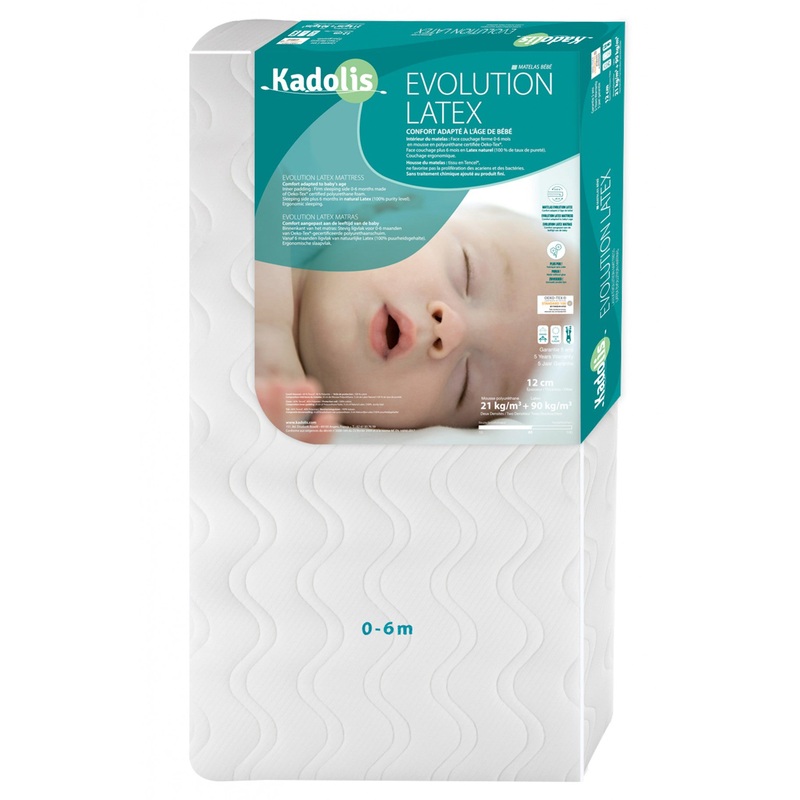Kadolis Evolution Latex Baby Mattress 60 x 120 x 12cm