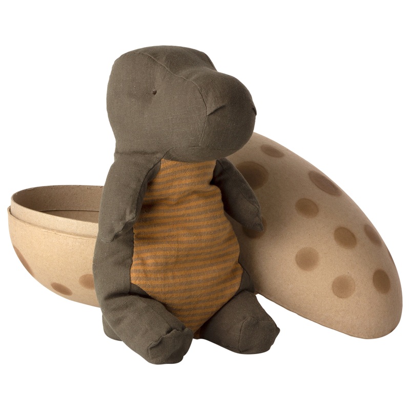 Maileg Gantosaurus in Egg Medium Dusty Green