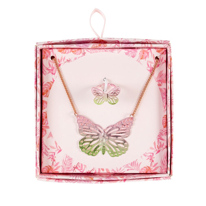 Souza Giftbox Necklace + Ring Butterfly