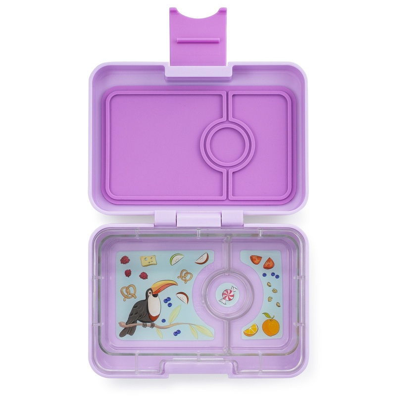 Yumbox Mini Snack Lila Purple 3 Compartment Lunch Box