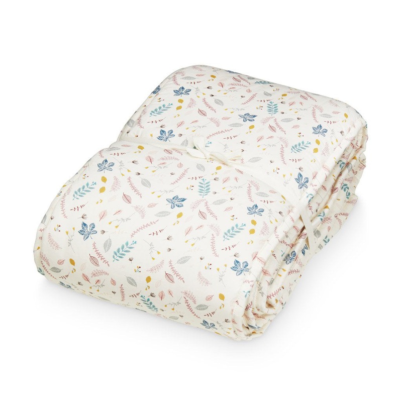 Cam Cam Copenhagen Cot Bumper Printed Pressed Leaves Rose