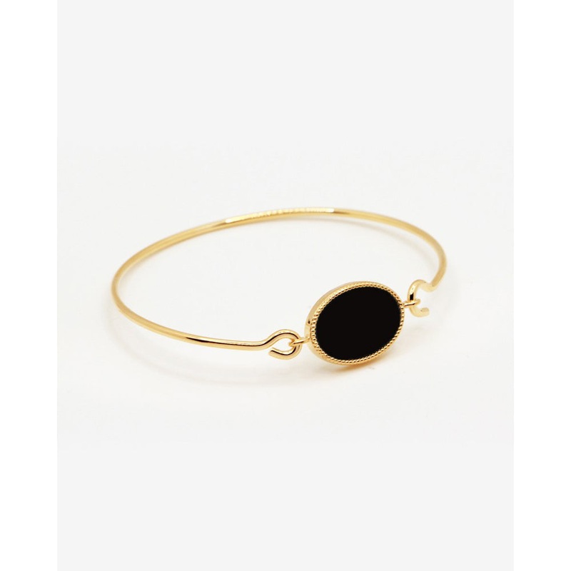 Nilai Frida Agate Noire Bangle
