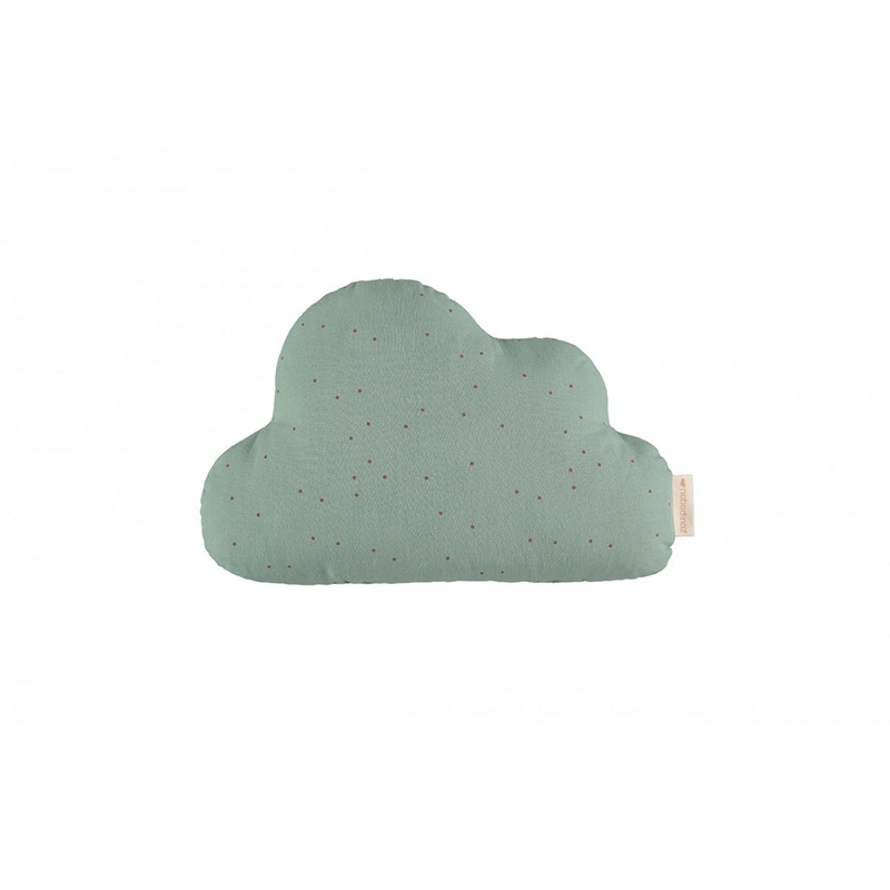 nobodinoz Cloud Cushion Toffee Sweet Dots/Eden Green