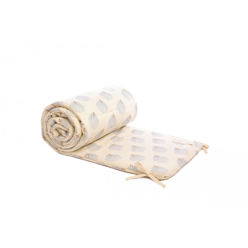 nobodinoz Nest Cot Bumper Blue Gatsby/Cream