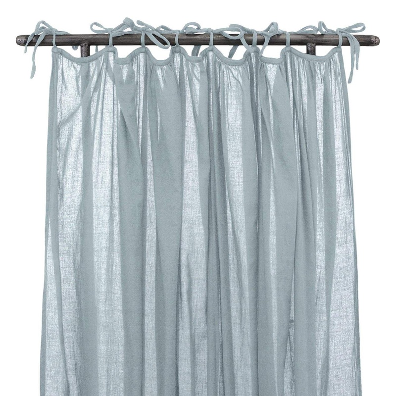 Numero 74 Gathered Curtain Plain  Sweet Blue