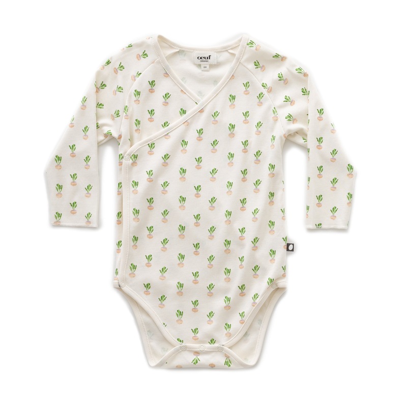 Oeuf Kimono Onesie Gardenia Turnip