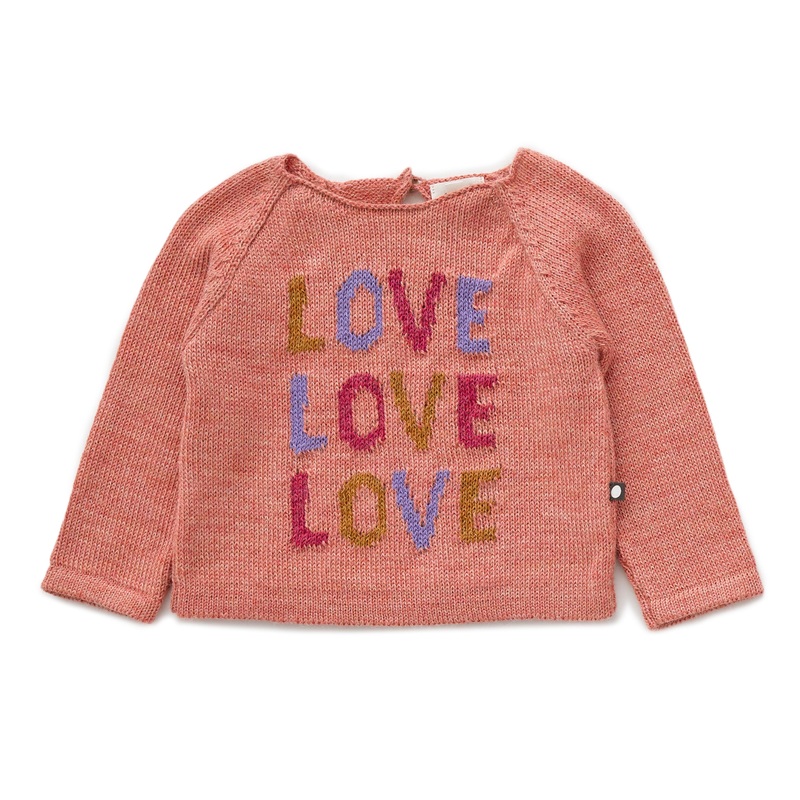 Oeuf Raglan Sweater Peony Love