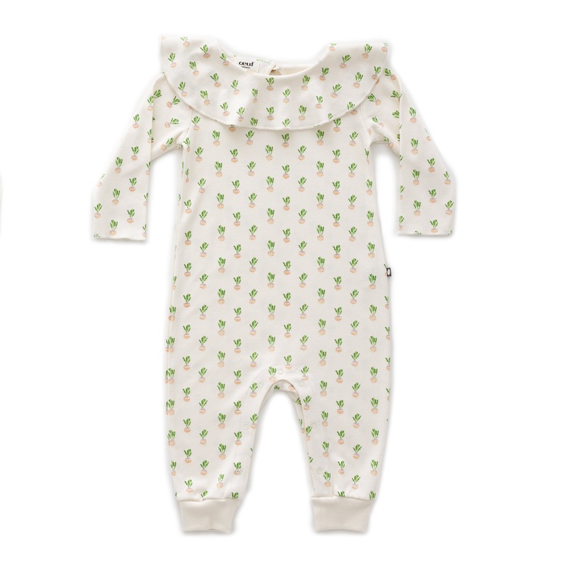 Oeuf Ruffle Collar Jumper Gardenia Turnip