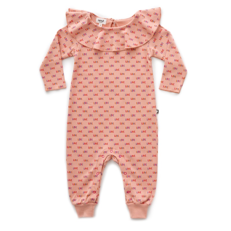 Oeuf Ruffle Collar Jumper Peony Love