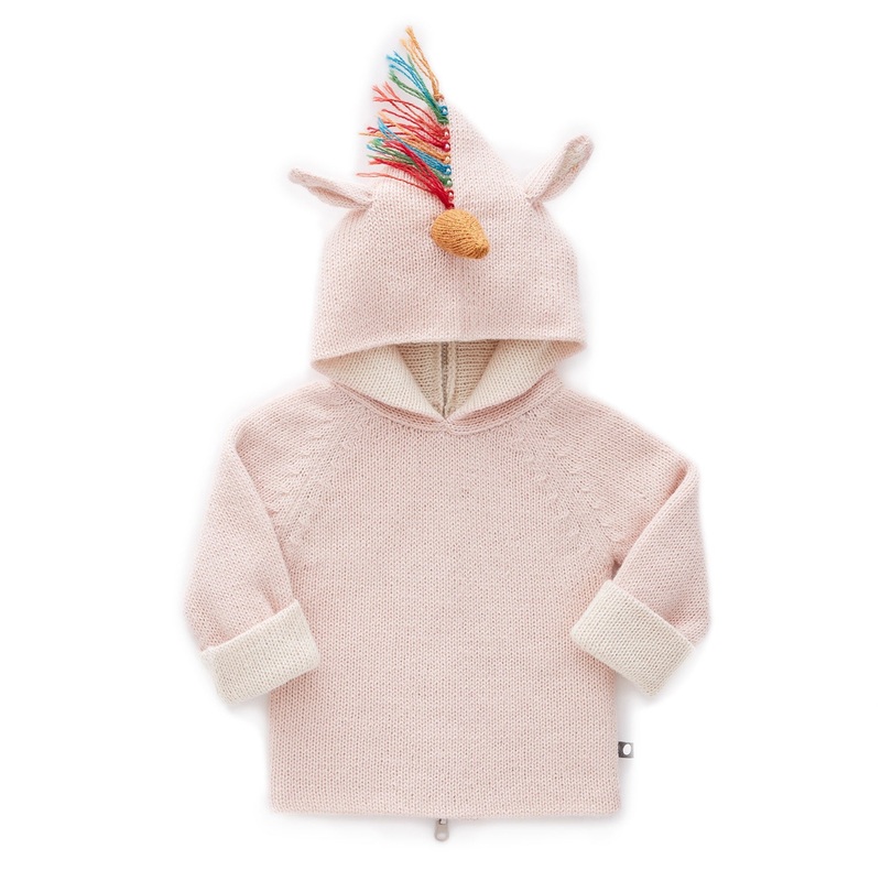 Oeuf Unicorn Hoodie Lt Pink Unicorn