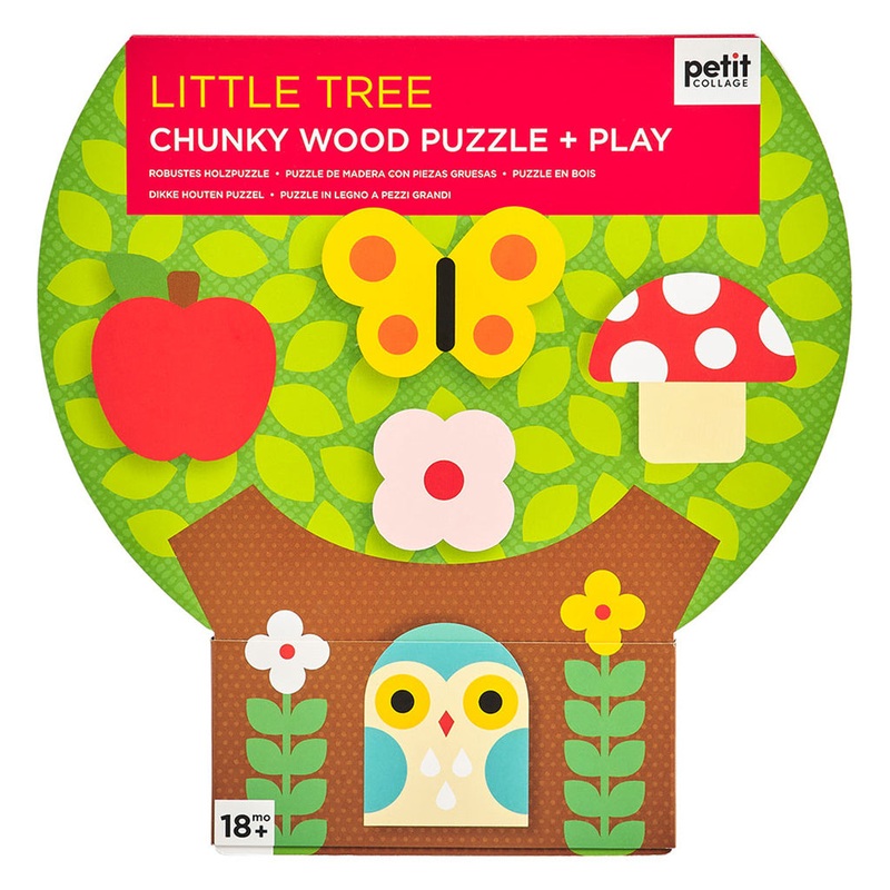Petit Collage Chunky Wood Puzzle + Play Little Tree