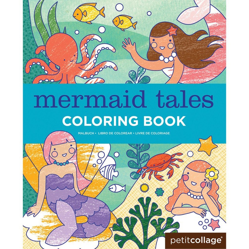 Petit Collage Mermaid Tales Coloring Book
