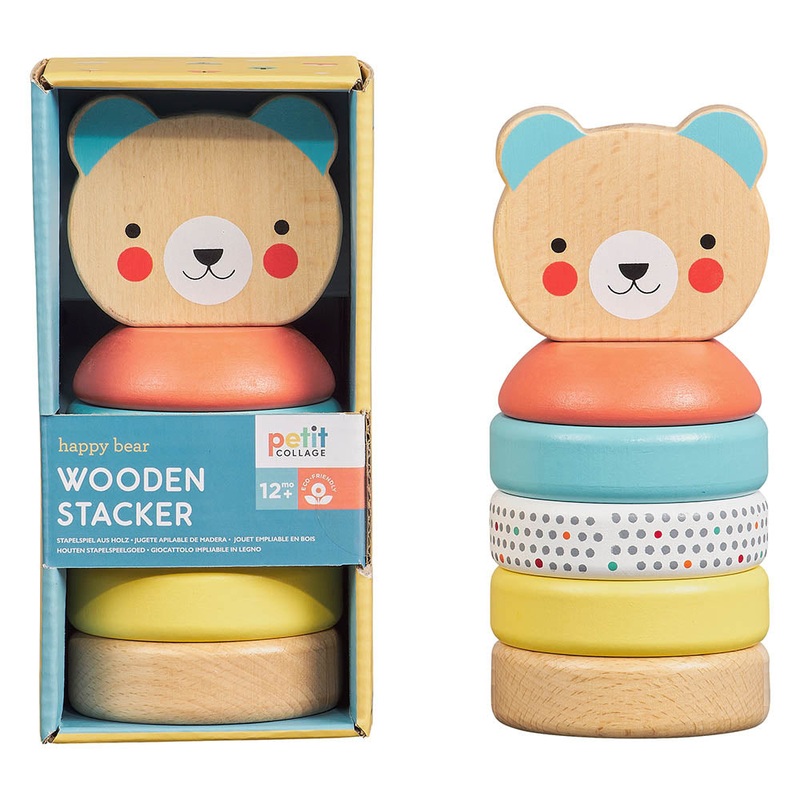 Petit Collage Wooden Bear Stacker