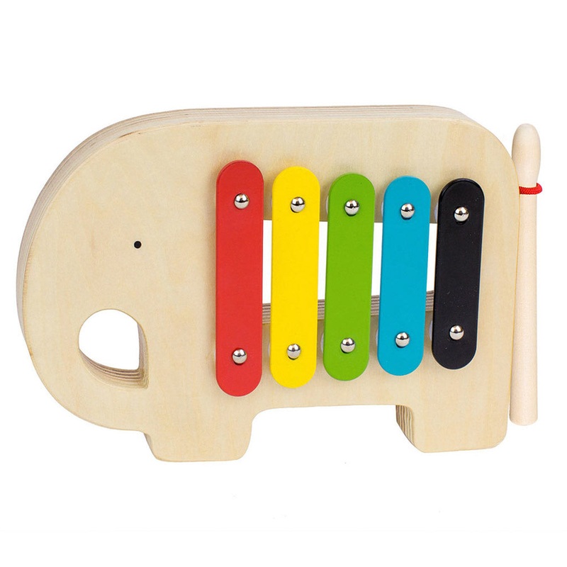 Petit Collage Wooden Elephant Musical Xylophone
