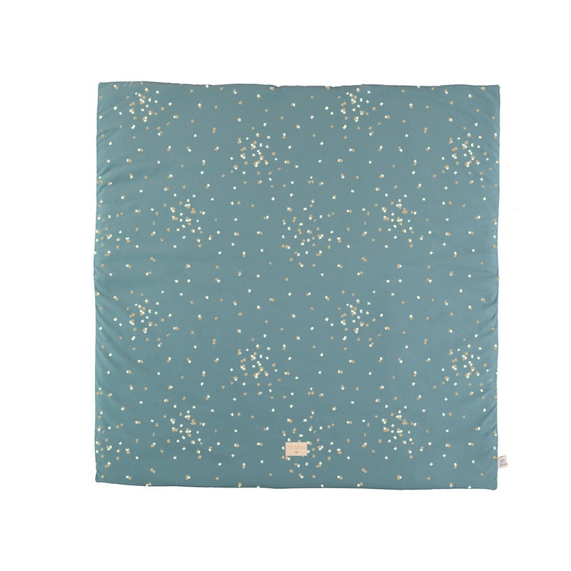 nobodinoz Colorado Square Playmat Gold Confetti/Magic Green
