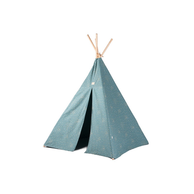 nobodinoz Phoenix Teepee Gold Confetti/Magic Green