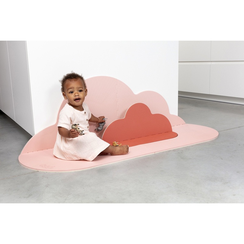 Quut Playmat - Head In The Clouds (S - 145 x 90cm) - Blush Rose