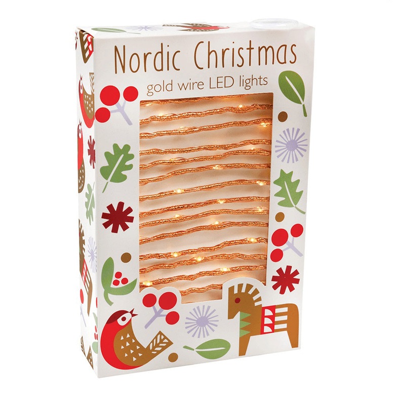 Rex Nordic Christmas Gold Wire Led Lights