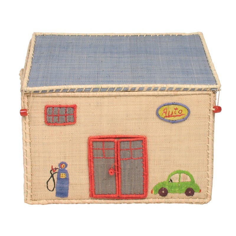 Rice DK Raffia Toy Basket Garage