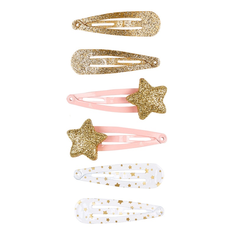 Souza 6 pcs Hair Clips Julie Stars Gold