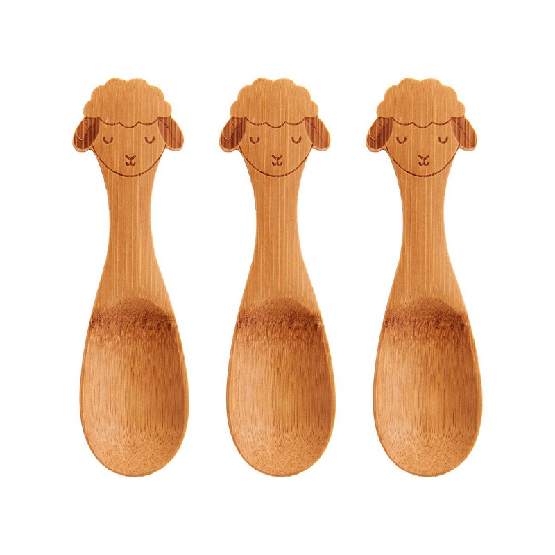 RJB Stone Baa Baa Lamb Bamboo Spoon (Set of 3)