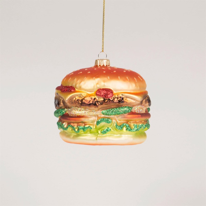 RJB Stone Big Fat Burger Shaped Bauble