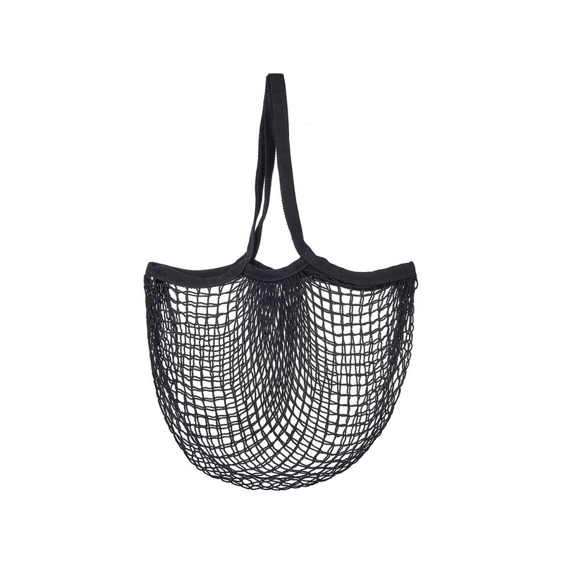 RJB Stone Black String Shopper Bag