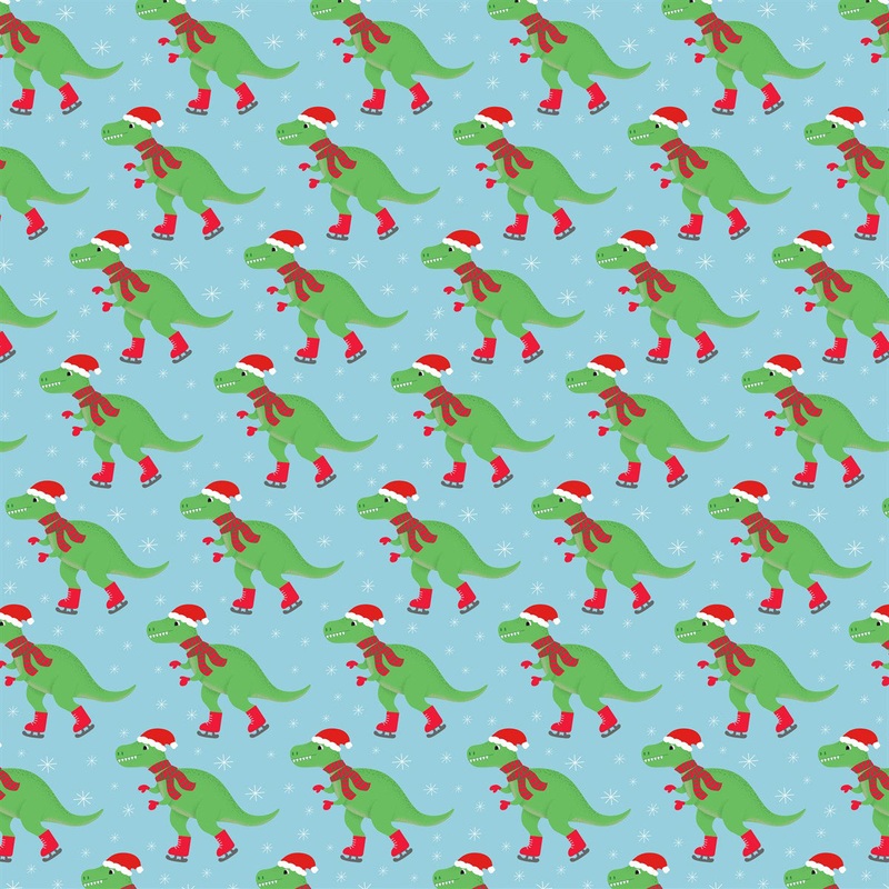 RJB Stone Christmas Roarsome Dinosaur Wrapping Paper