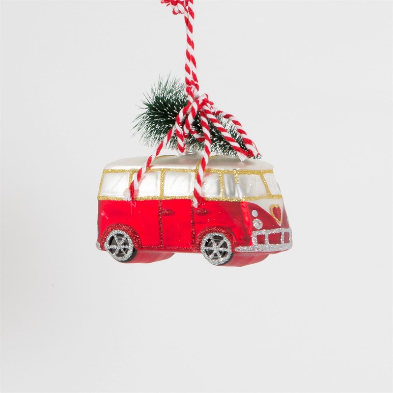 RJB Stone Coming Home for Xmas Love Camper Van Shaped Bauble